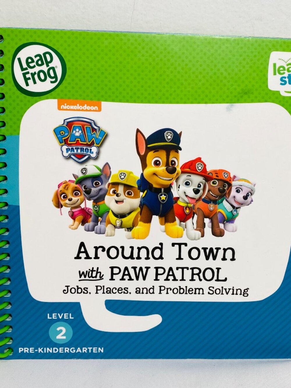 LeapFrog LeapStart PAW Patrol Around Town Activity Book Level 2 Pre-K - VGUC